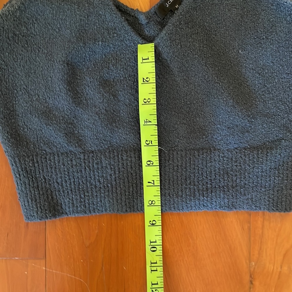 Jcrew Collared cotton-blend bouclé cardigan sweater and cropped sweater tank MED - Picture 8 of 10